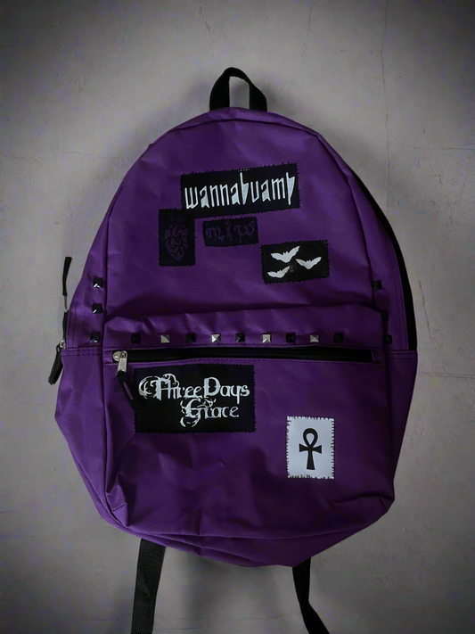 purple backpack